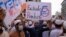 Bangladeshi Muslims protesting the French president’s support of secular laws allowing caricatures of the Prophet Muhammad march to lay siege on the French Embassy in Dhaka, Bangladesh, Monday, Nov.2, 2020. (AP Photo/Mahmud Hossain Opu)