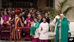 Pope Francis presides over a mass on the "Word of the Lord Sunday" in St. Peter's Basilica at the Vatican, Jan. 26, 2025.