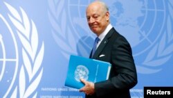 Staffan de Mistura, le médiateur de l'ONU pour la Syrie, à Genève le 14 mars 2016. (REUTERS/Ruben Sprich)