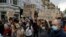 Supporters of the Rhodes Must Fall group, wearing protective masks against the spread of coronavirus, participate in a protest calling for the removal of a statue of Cecil Rhodes, a Victorian imperialist in southern Africa who made a fortune from…