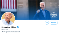 គណនី​ Twitter ផ្លូវការ​របស់​លោក Biden គឺ @PresElectBiden ​ត្រូវបាន​ផ្លាស់​ប្តូរ​ជា @POTUS ដោយ​ពាំនាំ​​អ្នកតាម​ដាន​ចាស់​មក​ជា​មួយ​ផងដែរ។