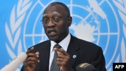 FILE - General Babacar Gaye, the UN secretary-general's representative to the Central African Republic, Feb. 6, 2014.