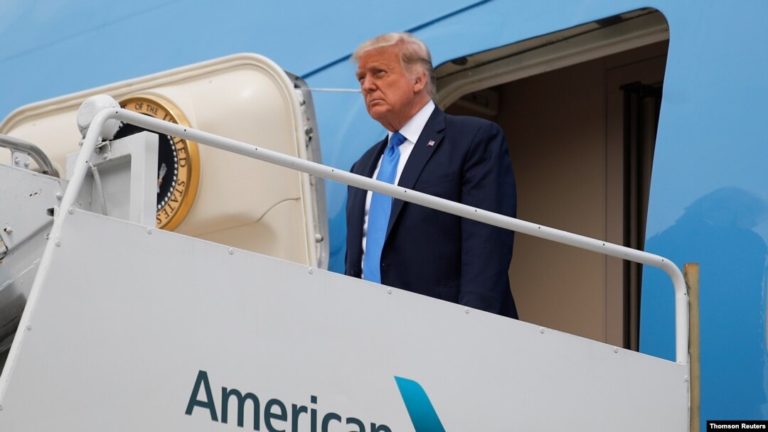 President Trump arrives at Charlotte Douglas International Airport in Charlotte, North Carolina, August 24, 2020