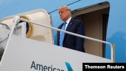 President Trump arrives at Charlotte Douglas International Airport in Charlotte, North Carolina, August 24, 2020