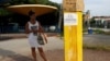 A placard opposing gay marriage is seen on a pole in Havana, Cuba, July 19, 2018.