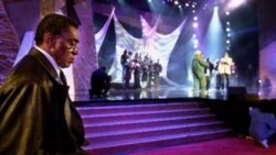 Don Cornelius at a rehearsal for the 2001 Soul Train Music Awards show in Los Angeles