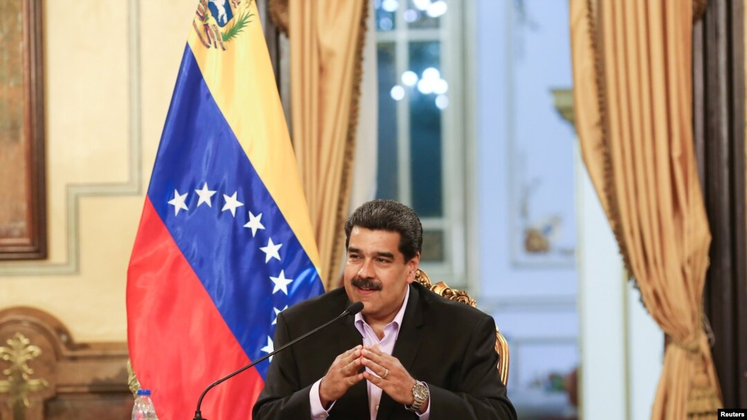 Perezida wa Venezuela Nicolas Maduro mu nama n'abadiplomate bavuye muri Amerika. Caracas, Venezuela itariki 28/01/2019