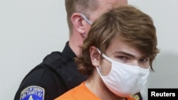 FILE: Buffalo shooting suspect, Payton S. Gendron, appears in court, accused of killing 10 Black people in a live-streamed supermarket shooting in Buffalo, New York, U.S.. Taken at his arraignment on May 19, 2022. 