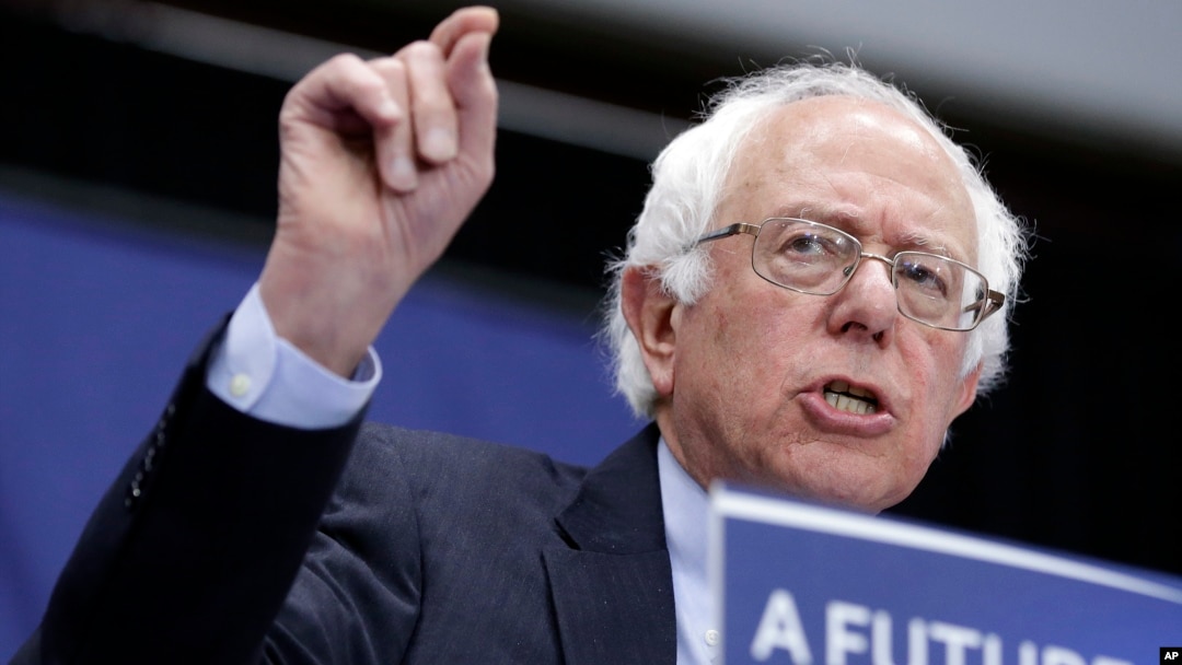 FILE - Democratic presidential candidate, Sen. Bernie Sanders, I-Vt, speaks during a campaign rally, May 2, 2016, in Fort Wayne, Indiana. 
