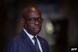 FILE - Augustin Thiam, the governor of district of Yamoussoukro, in Yamoussoukro on January 25, 2024.