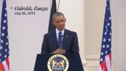 Obama: US, Kenya United Against Terrorism, Al-Shabab