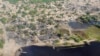 FILE - An aerial view shows Ngouboua after it was attacked by Boko Haram militants, Feb. 13, 2015. An attack by the group on Oct. 27, 2024, targeted a garrison in the area housing more than 200 Chadian soldiers.