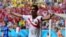 Costa Rica's forward Bryan Ruiz celebrates after scoring his team's first goal during a Group D match between Italy and Costa Rica at the Pernambuco Arena in Recife during the 2014 FIFA World Cup in Brazil, June 20, 2014.