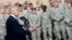U.S. Defense Secretary Chuck Hagel addresses troops on Al Udeid Air Base, Qatar, Dec. 10, 2013. (DOD / Erin A. Kirk-Cuomo) 