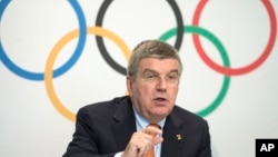 Le président du Comité international olympique Thomas Bach au siège du CIO à Lausanne, Suisse, le 9 Juillet 2014.