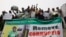 FILE - People protest following the removal of fuel subsidy by the government in Lagos, Nigeria, Jan. 9, 2012.