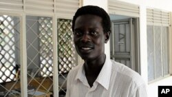 The Deputy Editor of the Destiny newspaper, Dengdit Ayok, after being released from custody in Juba, November 19, 2011.