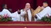 Pope Francis delivers the Urbi et Orbi (Latin for 'to the city and to the world' ) Christmas' day blessing from the main balcony of St. Peter's Basilica at the Vatican, Dec. 25, 2024. 