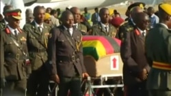 Zimbabwe President Meets Former First Lady, Mugabe's Coffin At Airport