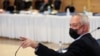 بنی گانتز، وزیر دفاع اسرائیل، در جلسه هفتگی کابینه (آرشیو)