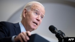 U.S. President Joe Biden speaks about student loan cancellation and support for students and borrowers, in the Roosevelt Room of the White House in Washington, Oct. 4, 2023.