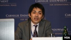 日本防衛省防衛研究所資深研究員增田雅之（美國之音鍾辰芳拍攝）