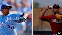 Ventura estaba contratado por los Reales hasta el 2019. Andy Marte jugaba en el béisbol de Corea del Sur.