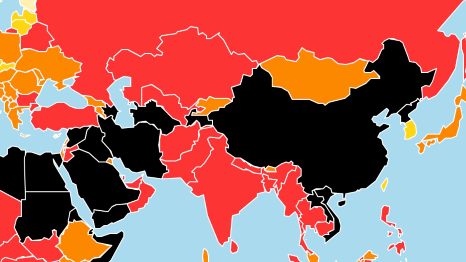 Except some relative difference in Kyrgyzstan, all of Central Asians republics still lack media freedom (RSF)