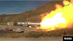 NASA and Northrop Grumman successfully complete the Flight Support Booster-1 (FSB-1) test in Promontory, Utah, on Sept. 2, 2020. (Photo: NASA)