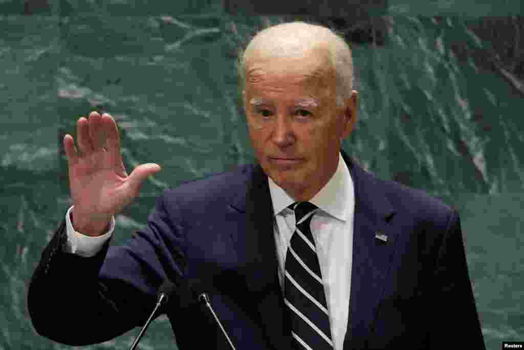 U.S. President Joe Biden delivers his final address to the United Nations General Assembly at U.N. headquarters in New York.