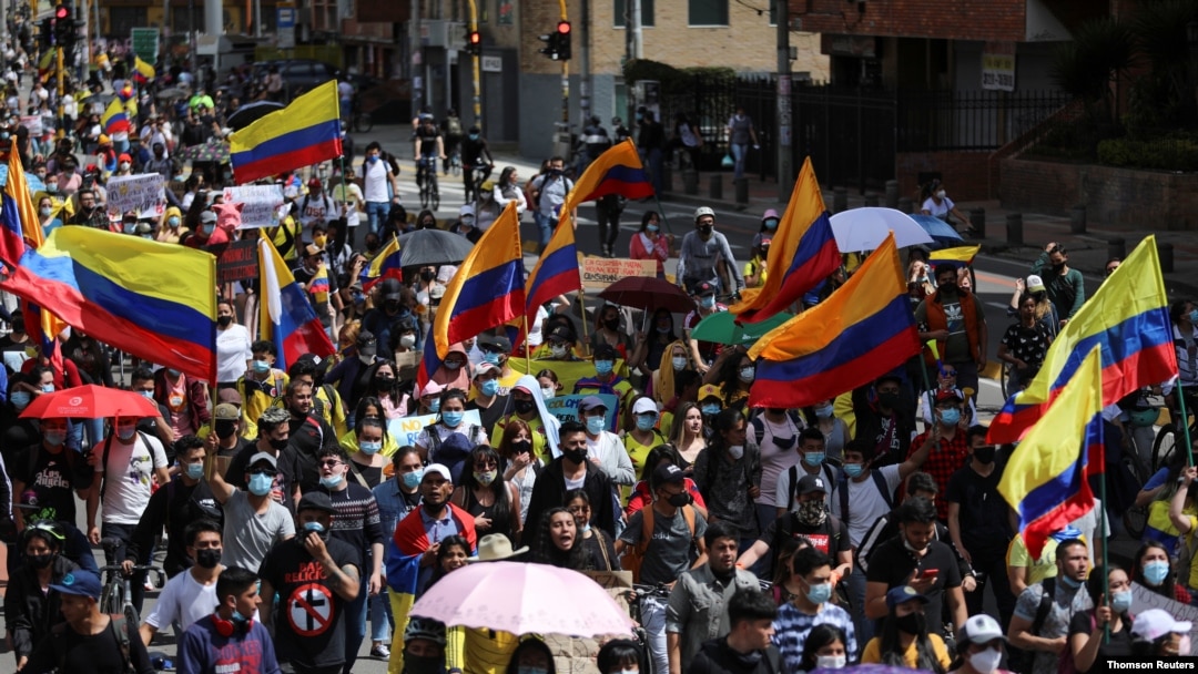 Los colombianos están protestando desde el 28 de abril pasado, en medio del malestar debido a políticas del presidente Iván Duque.