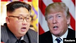 Foto pemimpin Korea Utara, Kim Jong Un (kiri) dan Presiden AS Donald Trump (foto: ilustrasi). 