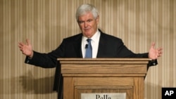 ທ່ານ Newt Gingrich ອະດີດປະທານສະພາຕໍ່າສະຫະລັດປະກາດຈະຖອນຕົວການແຂ່ງຂັນປະທານາທິບໍດີ