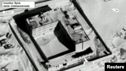 A satellite view of part of the Sednaya prison complex near Damascus, Syria is seen in a still image from a video briefing provided by the U.S. State Department on May 15, 2017. 