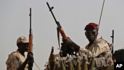 FILE - Sudanese soldiers from the Rapid Support Forces unit secure an area in the East Nile province of Sudan on June 22, 2019. Sudan's army, which is now at war with the paramilitary group, said that it killed an RSF senior commander on June 14, 2024. 