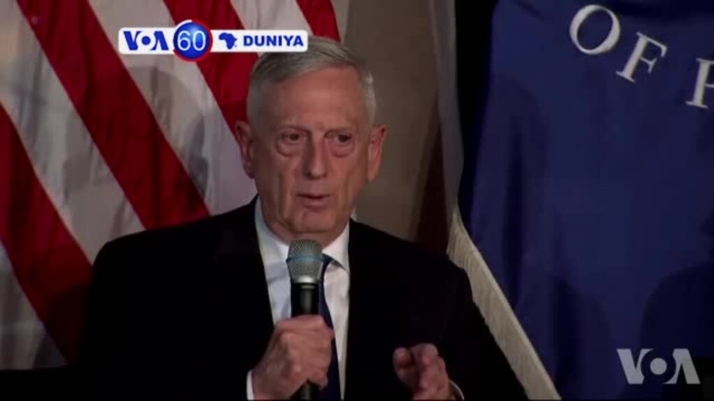 VOA60 Duniya: Sakataran Tsaron Amurka Jim Mattis Ya Yi Kiran A Tsagaita Wuta A Yamen