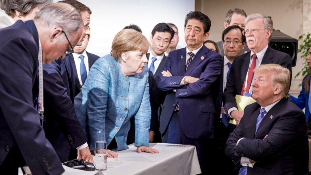Body Language: Photo of Merkel, Trump Captures G-7 Tensions
