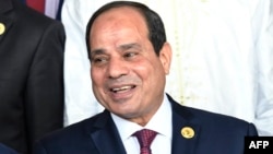 Le président égyptien Abdel Fattah al-Sisi à Addis-Abeba le 28 janvier 2018.