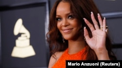 La chanteuse américaine Rihanna, au Grammy awards, à Los Angeles, le 12 février 2017.