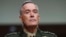 FILE - Joint Chiefs Chairman Gen. Joseph Dunford listens on Capitol Hill in Washington while testifying. 