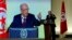 FILE - Tunisian President Beji Caid Essebsi gives a speech in Tunis, May 10, 2017. 