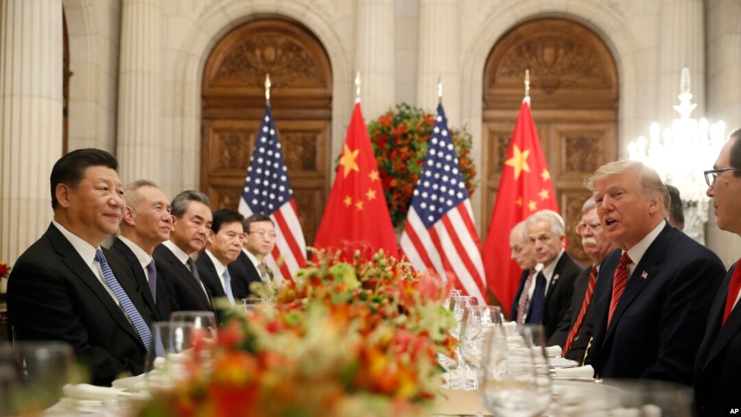 Tổng thống Mỹ Donald Trump và Chủ tịch Trung Quốc Tập Cận Bình trong một cuộc họp song phương, ngày 1 tháng 12, 2018 ở Buenos Aires, Argentina.