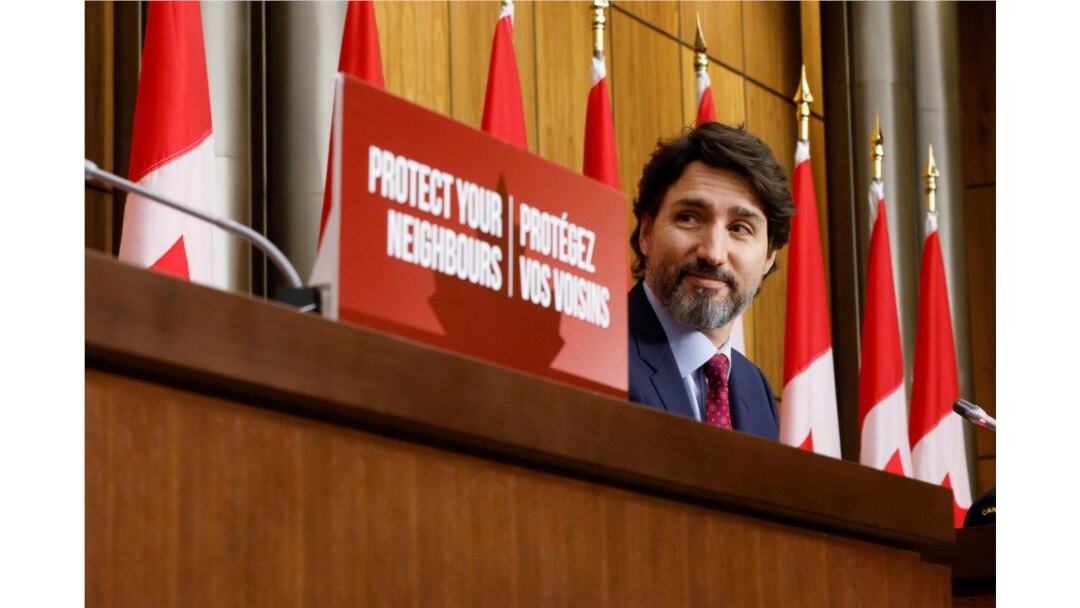 FILE - Canada's Prime Minister Justin Trudeau attends a news conference in Ottawa, Ontario, Canada, Dec. 7, 2020.