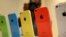 The five colors of the new iPhone 5C are seen after Apple Inc's media event in Cupertino, California September 10, 2013. 