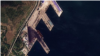 라진항을 촬영한 2일 자 위성사진에 대형 선박이 보인다. 사진=Planet Labs