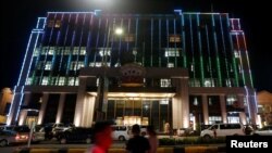 FILE: A Chinese casino was seen at the Preah Sihanoukville province, Cambodia Sept. 27, 2017. 