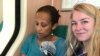 Journalist Sanne Terlingen working on radio documentary on women in Eritrea/ Photo: Sanne Terlingen / VPRO Argos