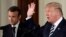 El presidente Donald Trump ofreció una conferencia de prensa junto al presidente francés, Emmanuel Macron en la Casa Blanca, el martes, 24 de abril, de 2018.