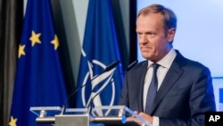 Presiden Uni Eropa, Donald Tusk di Brussels, Belgia, 10 Juli 2018. 