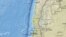 Map shows region in Chile where earthquake occurred, Nov. 7, 2015.